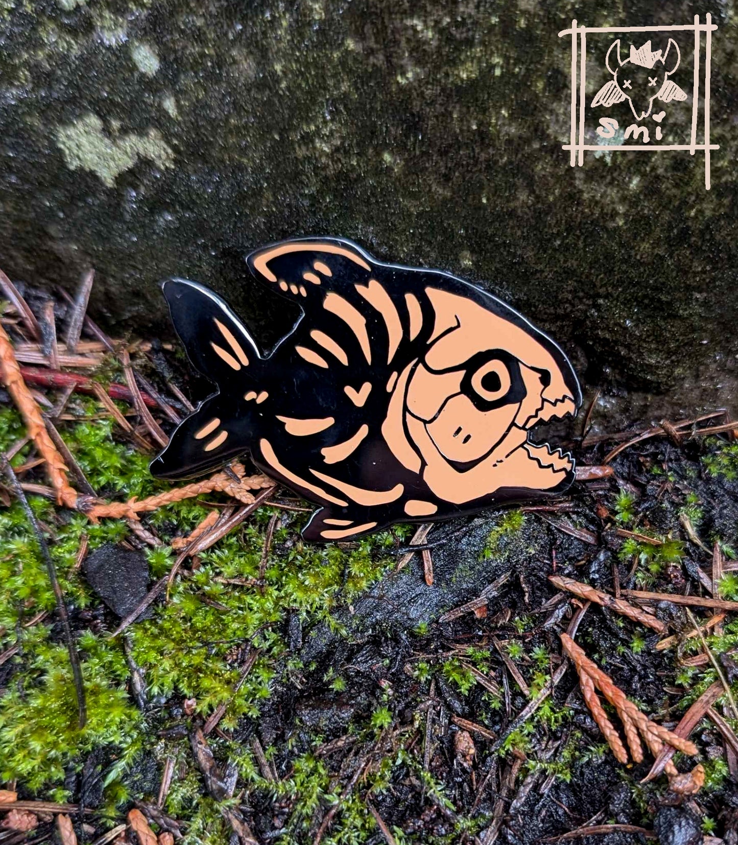 Piranha Enamel Pin