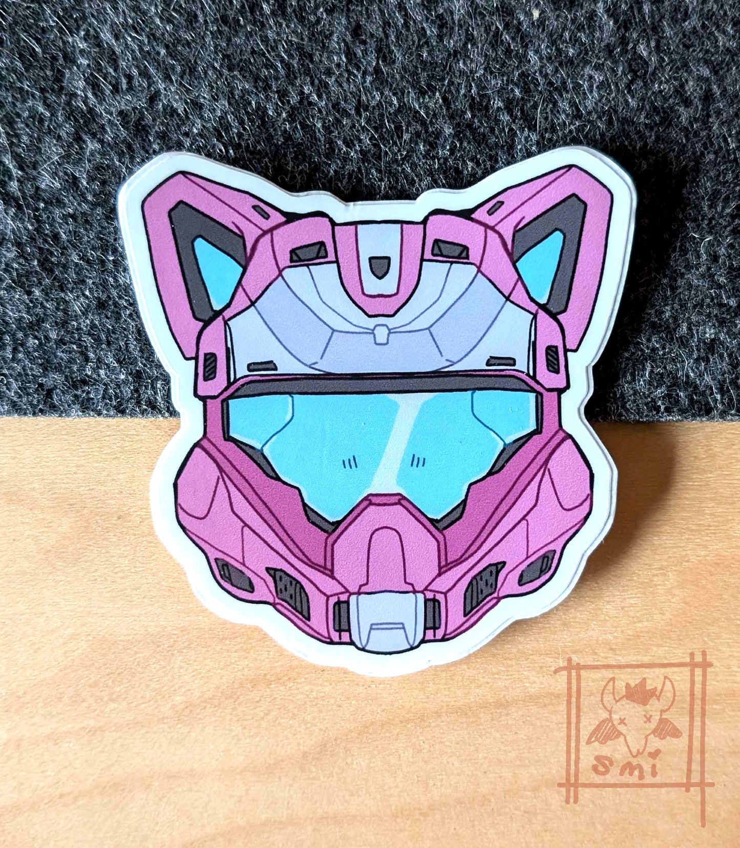 Kitty Ear Spartan and Grunt Stickers